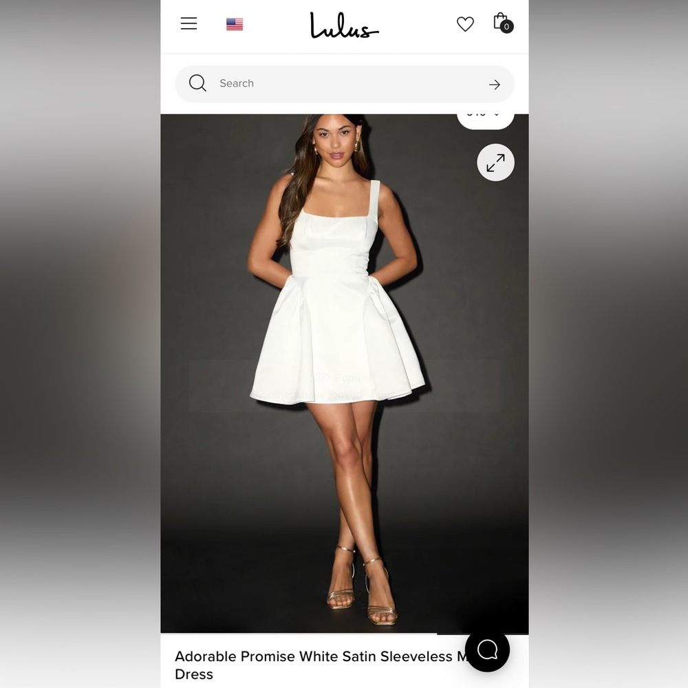 Lulu's Elegant White Satin Mini Dress